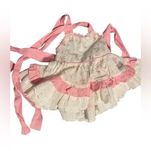 Floral Pink and White Kids Casual Dress